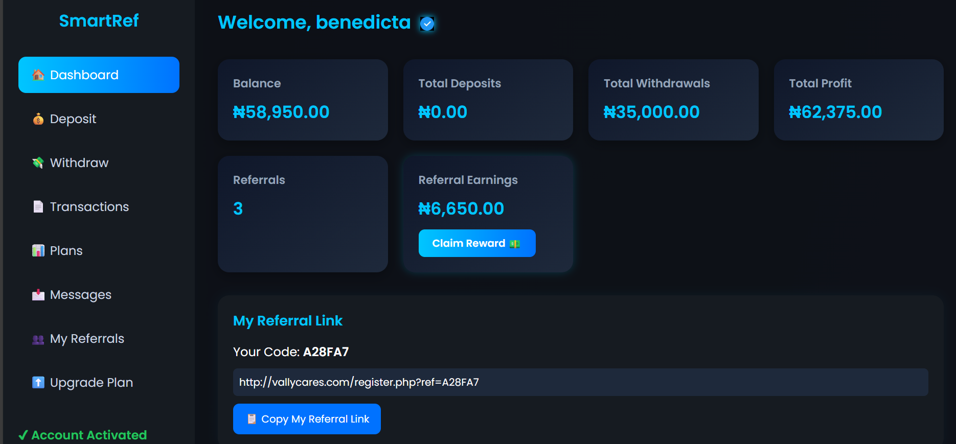 SquaredOptions Dashboard